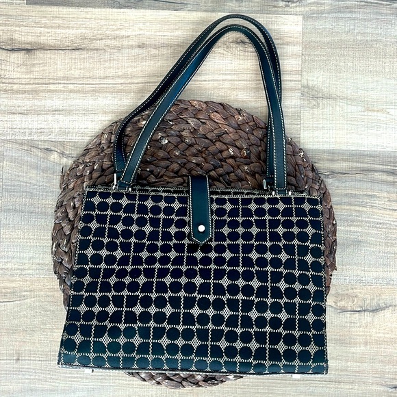 Kate Spade Black and Cream Dot Noel Sam Tote Shoulder Purse - Picture 1 of 8